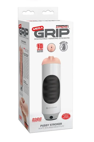 Vibracioni vagina sa mekom tubom Pipedream Extreme Toyz Mega Grip Vibrating Stroker Pussy