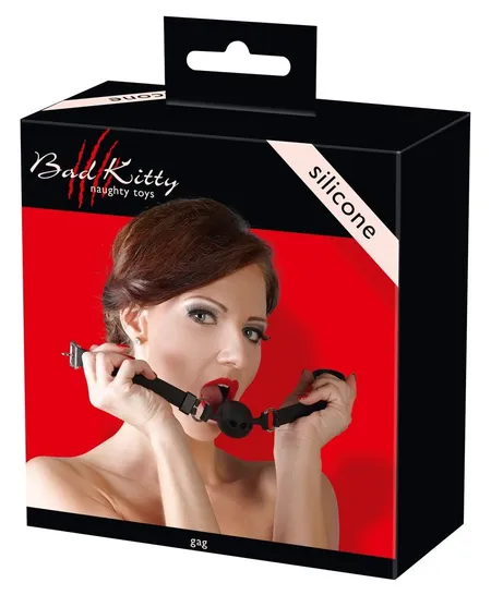 Kugla za geg sa rupama za disanje sa držačem za glavu silikon-Knebel Small