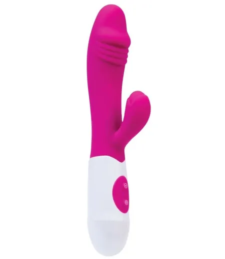 Svetlo ružičasti vibrator Area sa klitorisnim stimulatorom .