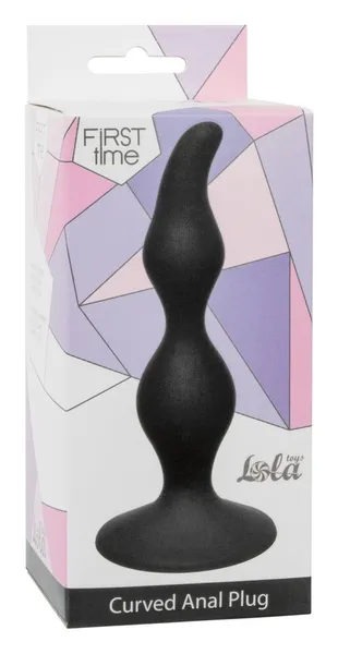 Analni čep Curved Anal Plug Black 4105-03Lola