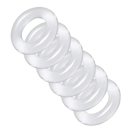 Ring Master Custom Ball Stretcher Kit 6 prozirni prsten za erekciju