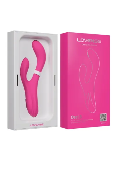 Lovense Osci 3 g-spot nerealni vibrator sa klitorisnim stimulatorom, silikon, roze, 21 cm