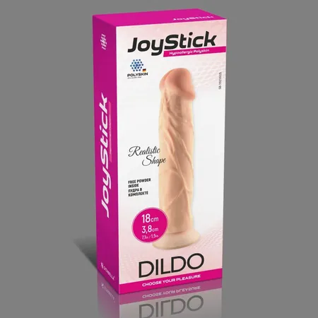 Telesni dildo na usisnoj čaši Joistick - 18 cm.