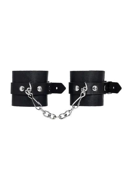 Pecado BDSM lisice, jednoslojne prave kože, crne