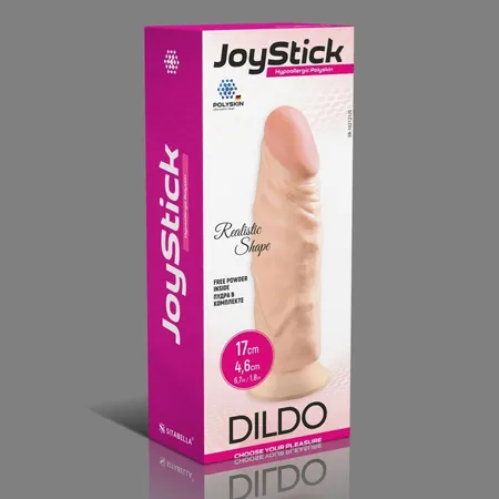 Telesni Dildo Joistick na usisnoj čaši - 17 cm.