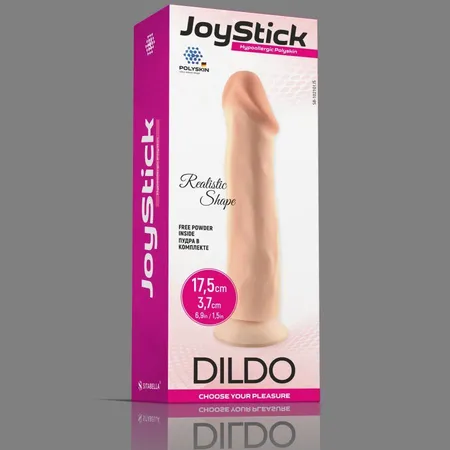 Telesni Dildo Joistick na usisnoj čaši - 17,5 cm.