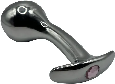 Zakrivljeni aluminijumski Analni čep za nošenje Medium