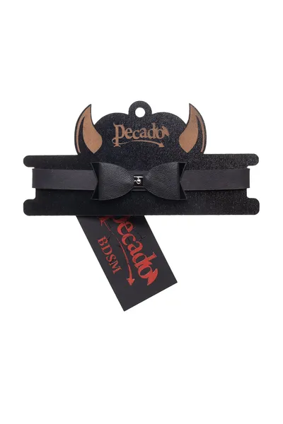 Pecado BDSM Choker, leptir, koža, crna