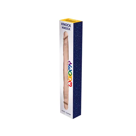 Telesni dvostrani Dildo Knock-Knock - 38,5 cm.