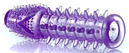 Ljubičasta zatvorena mlaznica za penis - 13,5 cm.