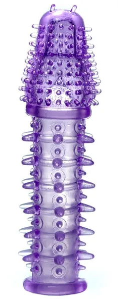 Ljubičasta zatvorena mlaznica za penis - 13,5 cm.