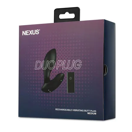 Nekus Duo plug Medium analna vibraciona kutija, Crna