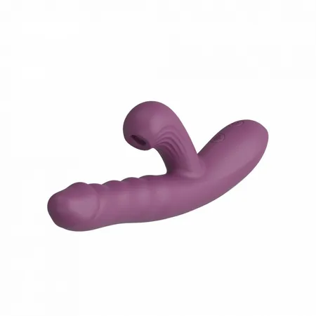 Purple sv silikonski vibrator sa efektom trenja