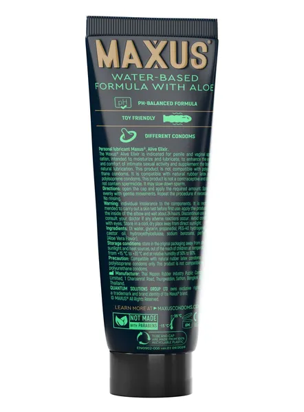 Интимный гель на водной основе maxus alive elixir .