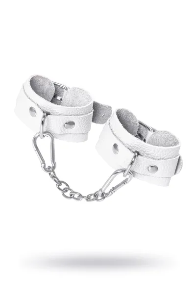 Pecado BDSM narukvice, mini zaobljeni uglovi, koža, bela