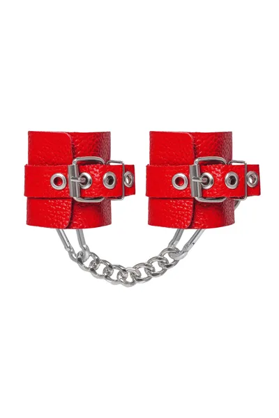 Pecado BDSM lisice, meke sa ušicama, prirodna koža, crvena