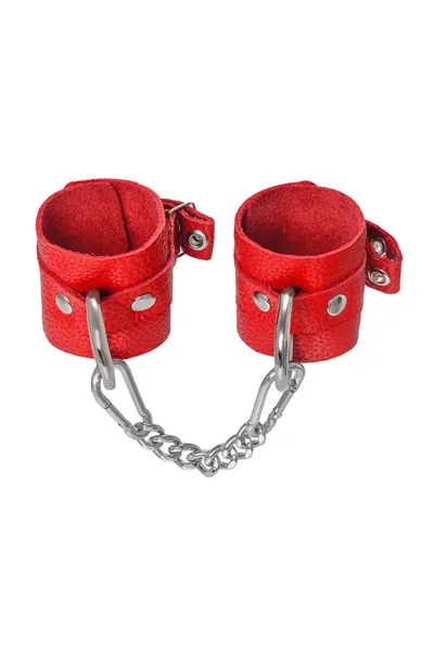 Pecado BDSM lisice, meke sa ušicama, prirodna koža, crvena