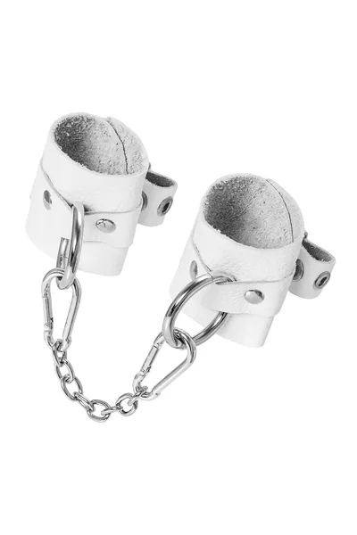 Pecado BDSM lisice, meke sa ušicama, koža, bela