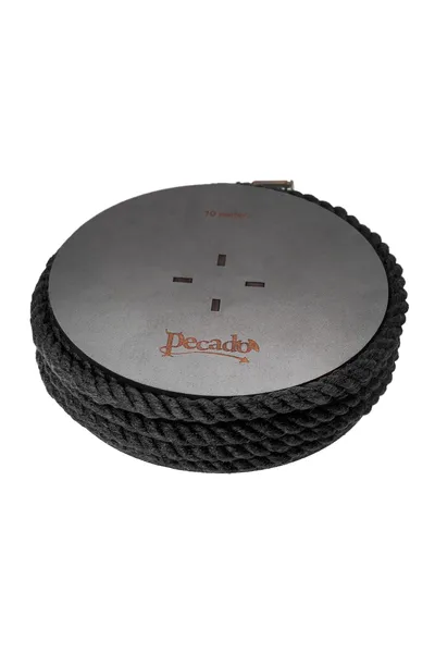 Pecado BDSM Shibari konopac, na kalemu, pamuk, Crna, 10m