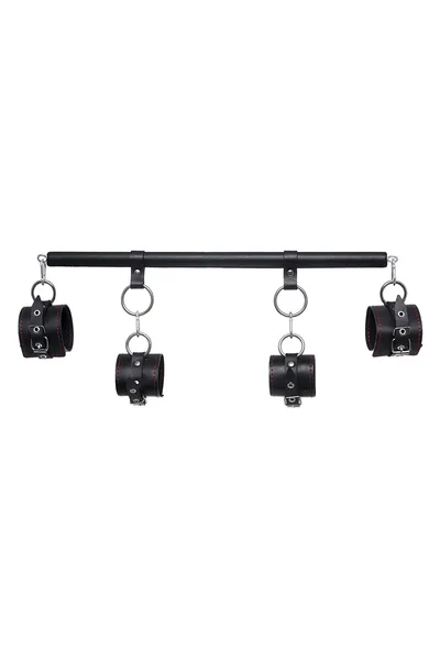 Bondažnый skup kada je greh ušao BDSM, 4 tačke fixacije, rasporka, lisice, okovi, prirodna koža, crna