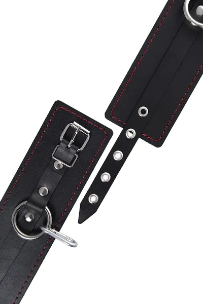 Bondažnый skup kada je greh ušao BDSM, 4 tačke fixacije, rasporka, lisice, okovi, prirodna koža, crna