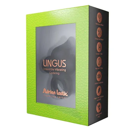 Lingus crni erekcioni prsten sa vibracijama