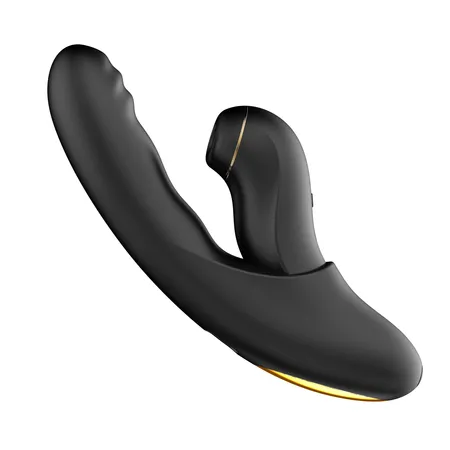 Vibrator sa povratnim pokretima, vakuumom i aplikacijom Beiourlover Fatima, Crna