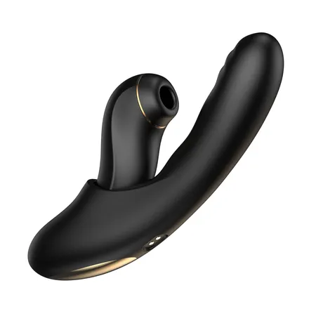 Vibrator sa povratnim pokretima, vakuumom i aplikacijom Beiourlover Fatima, Crna