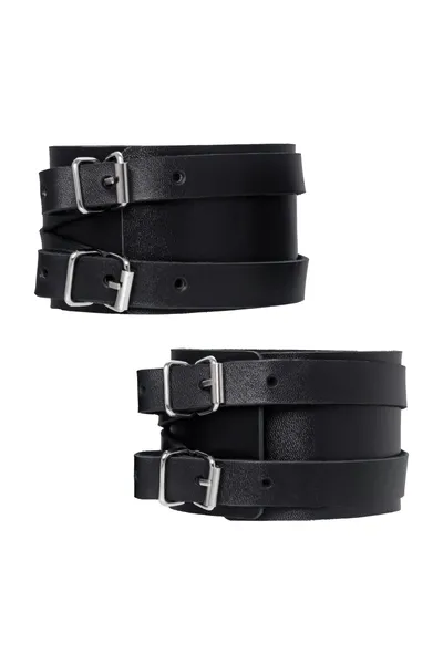 Pecado BDSM okovi, sa dve ukrštene trake, kvačilo-originalni karabin, koža