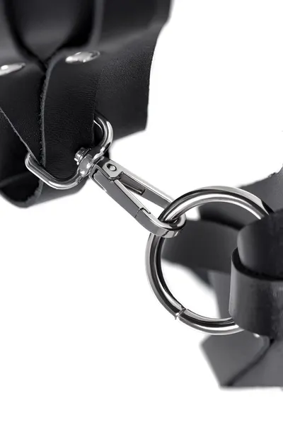 Pecado BDSM okovi, sa dve ukrštene trake, kvačilo-originalni karabin, koža