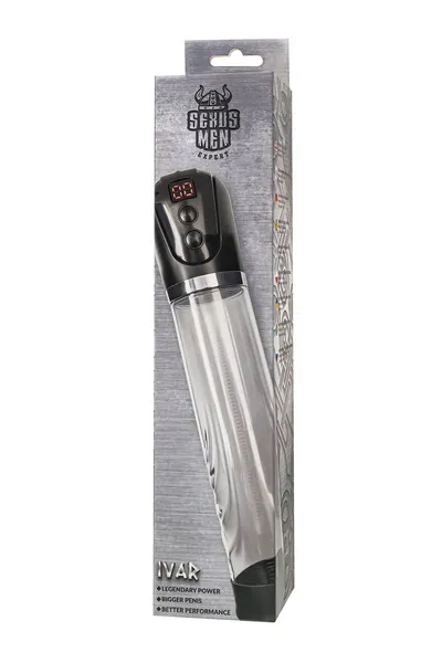 Sekus Men Ekpert Ivar automatska pumpa za penis, ABS plastika, Crna, 32 cm