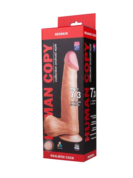 Dildo Human copi na usisnoj čaši, l 185 mm d 42 mm art. 611603