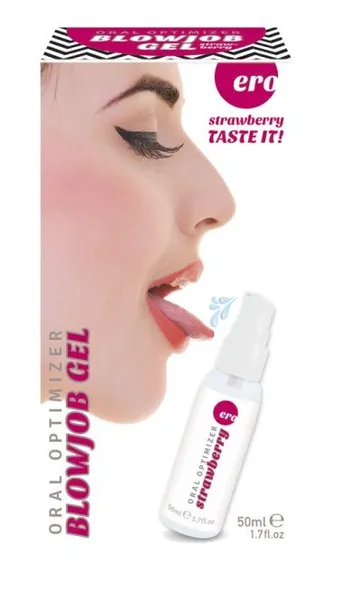 Увлажняющий гель для орального секса с ароматом клубники .