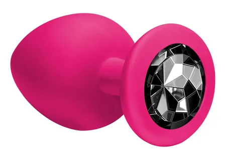 Analni čep Emotions Cutie Large Pink black Crystal 4013-01Lola