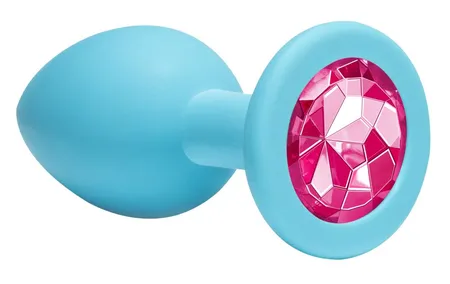 Analni čep Emotions Cutie Medium Turquoise Pink crystal 4012-03Lola