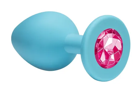 Analni čep Emotions Cutie Small Turquoise Pink crystal 4011-06Lola