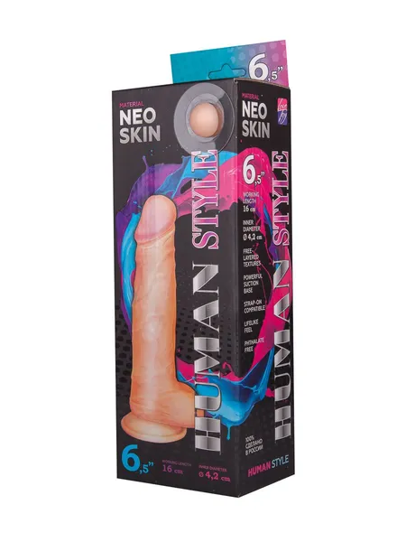 Dildo Human Stile na usisnoj čaši, l 160 mm d 42 mm art. 611306