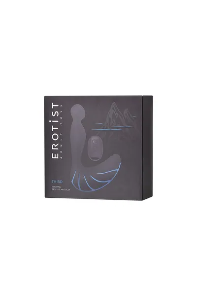 Erotist treći stimulator prostate, silikon, crni, 15,7 cm