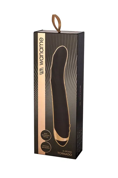Nerealni vibrator Vaname D-Splash Tornado, Silikon, crni, 25 cm