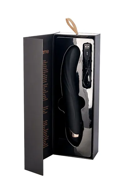 Nerealni vibrator Vaname D-Splash Tornado, Silikon, crni, 25 cm