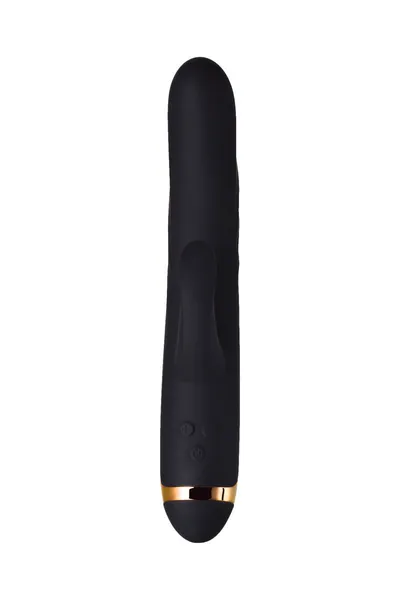 Vibrator sa klitorisnim stimulatorom VANAME D-Splash Thunder, Silikon, Crna, 24,2 cm