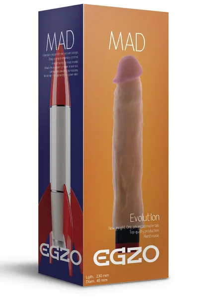 Realistični multi-speed vibrator bez skrotuma Mad Rocket .