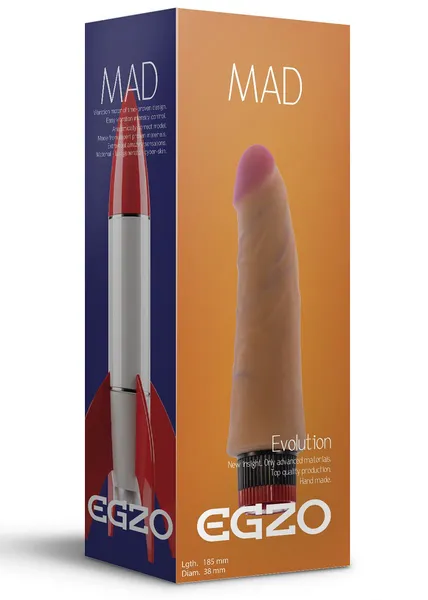 Realistični multi-speed vibrator bez skrotuma Mad Rocket .