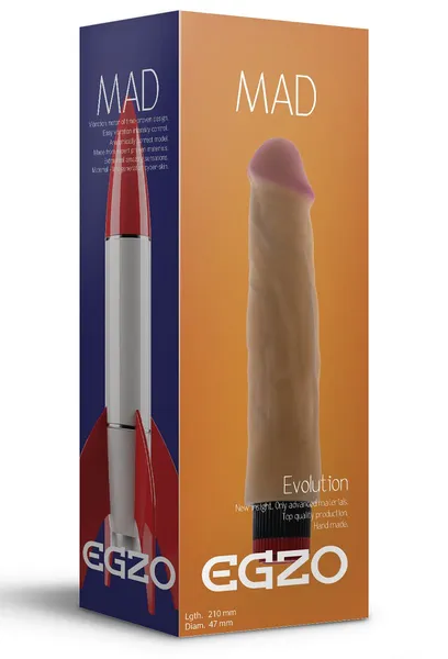 Realistični multi-speed vibrator bez skrotuma Mad Rocket .