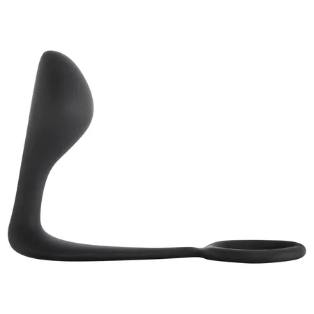 Muški Analni stimulans sa prstenom na penisu Button Anal plug Black 4216-01lola