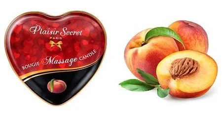 Массажная свеча с ароматом персика bougie massage candle .