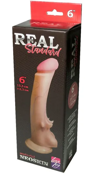 Real standart dildo na usisnoj čaši, l 155 mm d 32 mm art. 015003