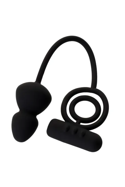 Erotist Analni čep sa dodatnom stimulacijom, silikon, Crna (541306)