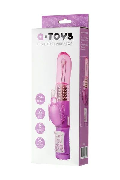 TOIFA a-Tois high-tech Fantasi klitorisni stimulans vibrator, TPE, ljubičasta, 22,4 cm