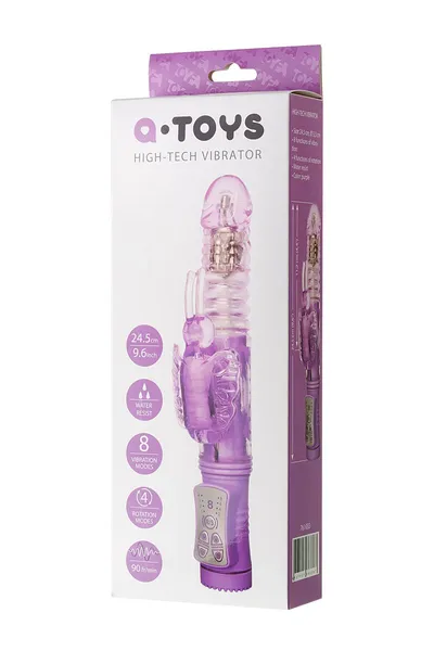 TOIFA a-Tois Serk high-tech Fantasi klitorisni stimulans vibrator, TPE, ljubičasta, 24,5 cm